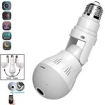 WiFi Flexible Light Bulb Camera 1080P HD Wireless 360 Degree Panoramic Infrared Night Vision -