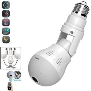 WiFi Flexible Light Bulb Camera 1080P HD Wireless 360 Degree Panoramic Infrared Night Vision -