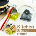 Kitchen Utensil Holder Silicone Spoon Rack Shelf Portable Multipurpose Stand